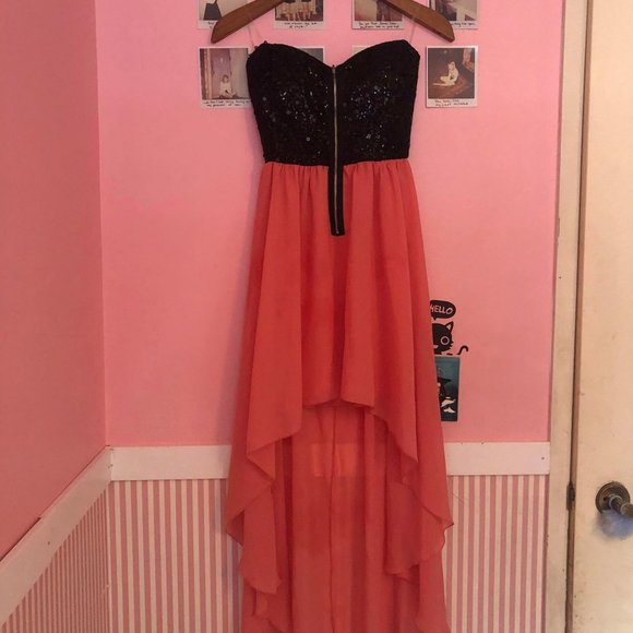Brand New Coral High Low Dress - Picture 3 of 4